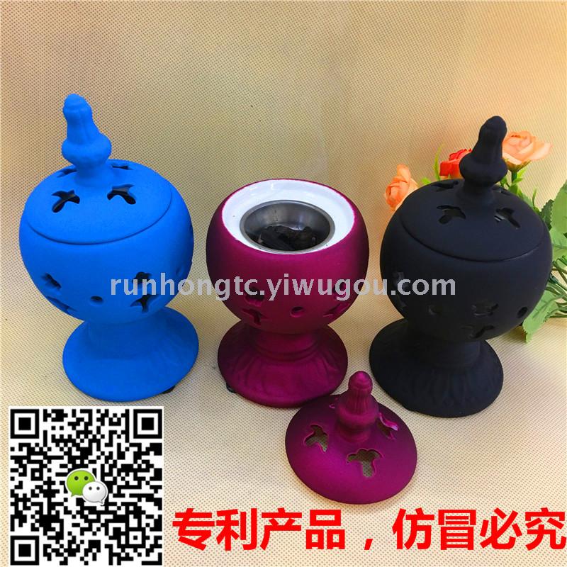新款专利热销外贸跨境款 阿拉伯陶瓷香炉 碳炉 家居工艺品